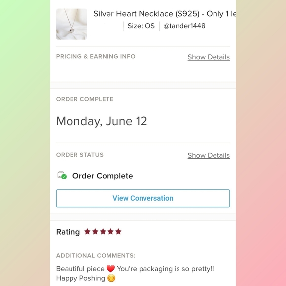 Silver Heart Necklace (S925) - Only 1 left! - Picture 5 of 5